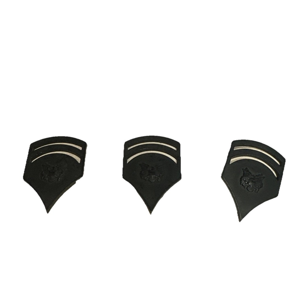3- ARMY RANK SPC-6 (1-1/4") Military Collar / Hat Pins P12763 EE